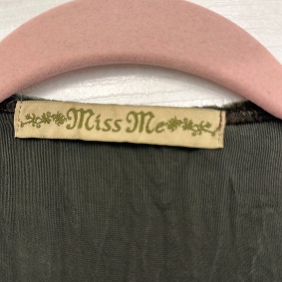 Miss Me boho crushed velvet short sleeve  small top gorgeous - Picture 5 of 6